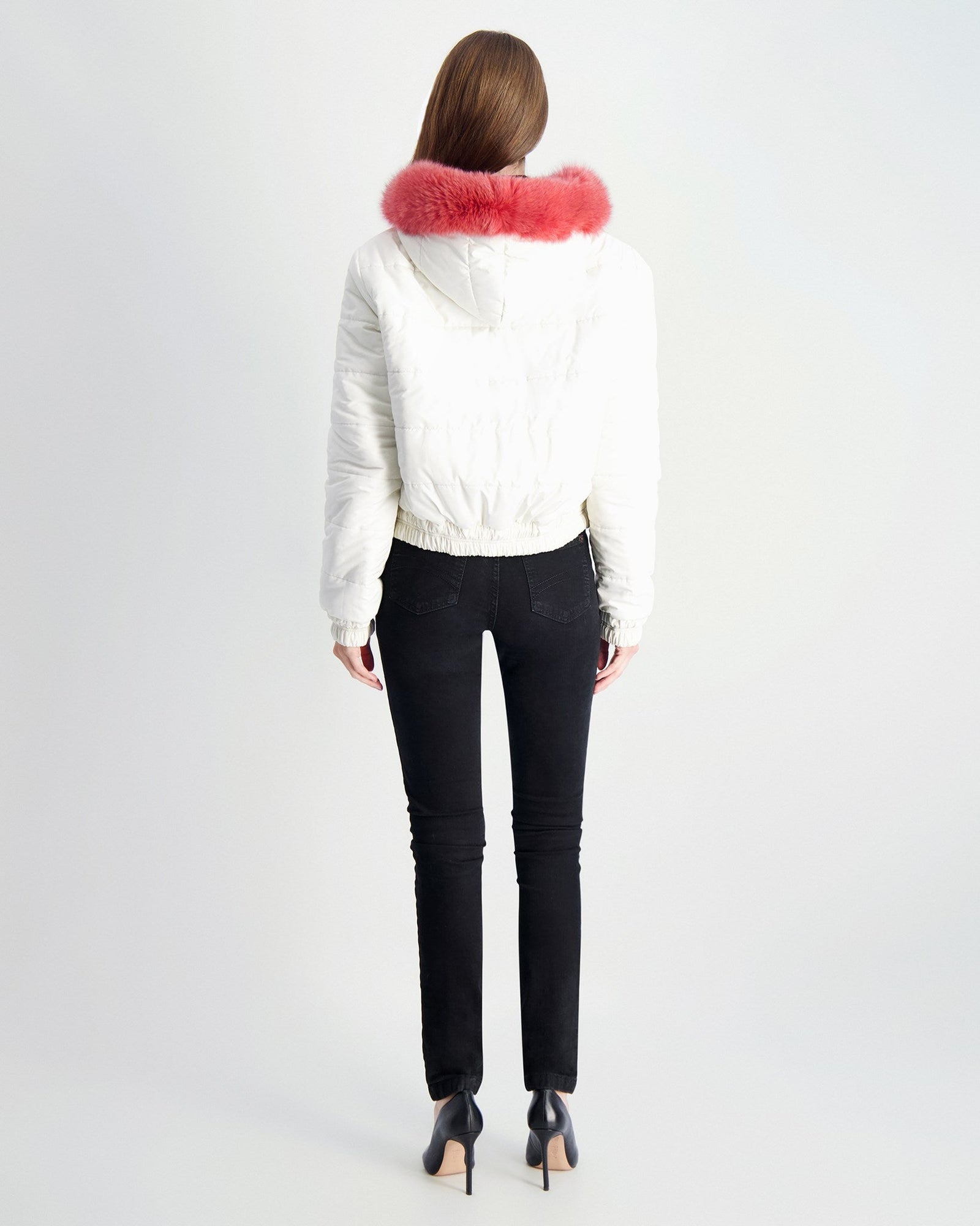 Mink Jacket With Fox Hood Trim | Women | Fragola