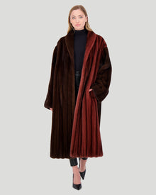 Mink Let Out Coat | Women | Guava x Mahogany