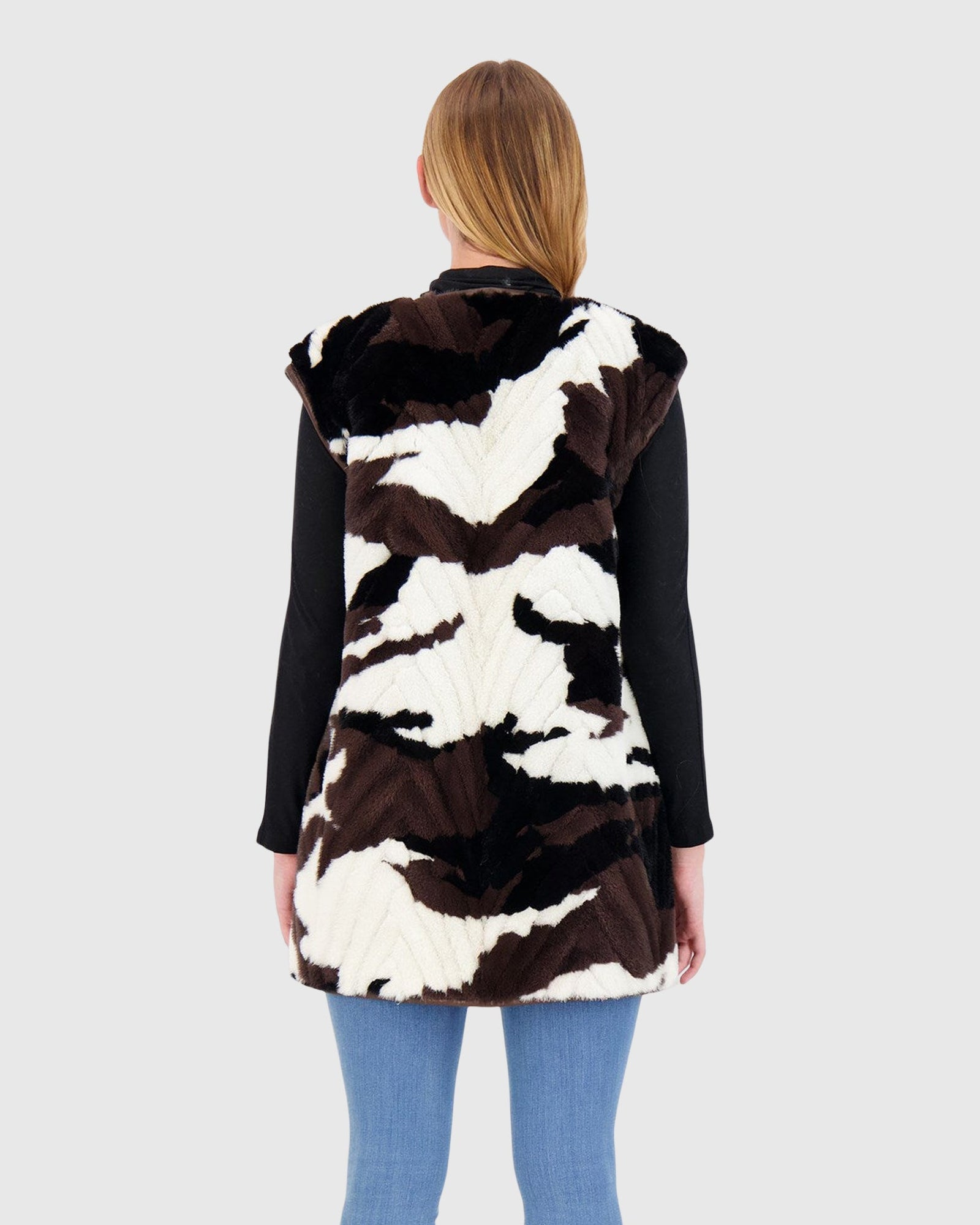 Mink Sections Vest | Brown Military