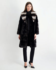 Mink Short Coat Chinchilla Collar | Women | Blackglama