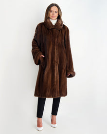 Mink Short Coat | Women | Scanbrown (V1)