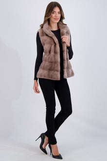 Mink Vest | Women | Smoky Rose