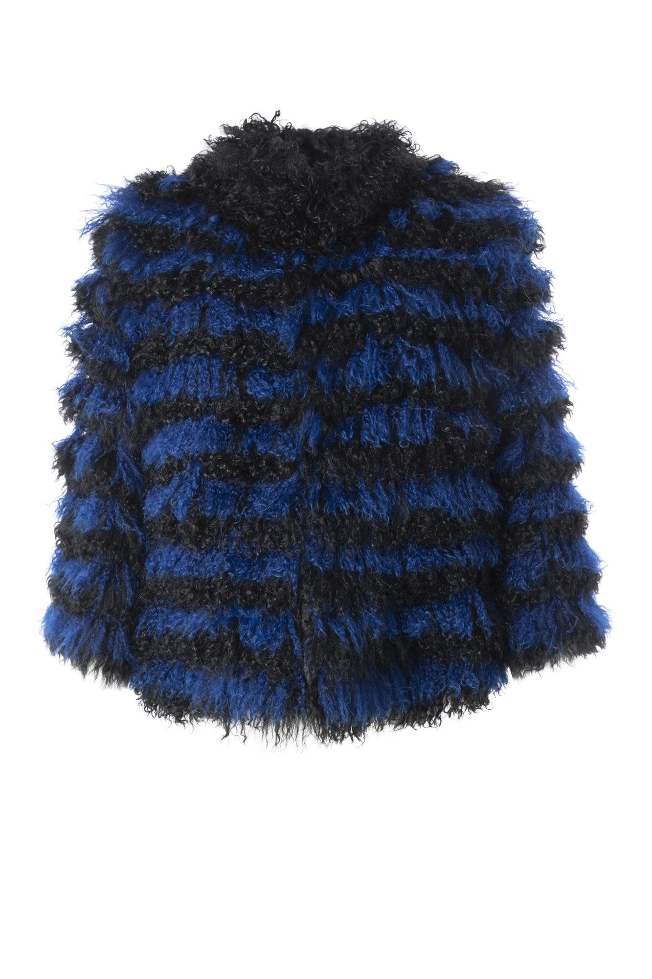 Mongolian (Tg) Shearling Lamb Jacket | Women | Blue x Black