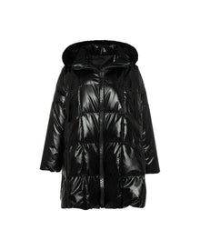 Quilted Parka With Select Shearling Lamb Hood Trim | Women | Black