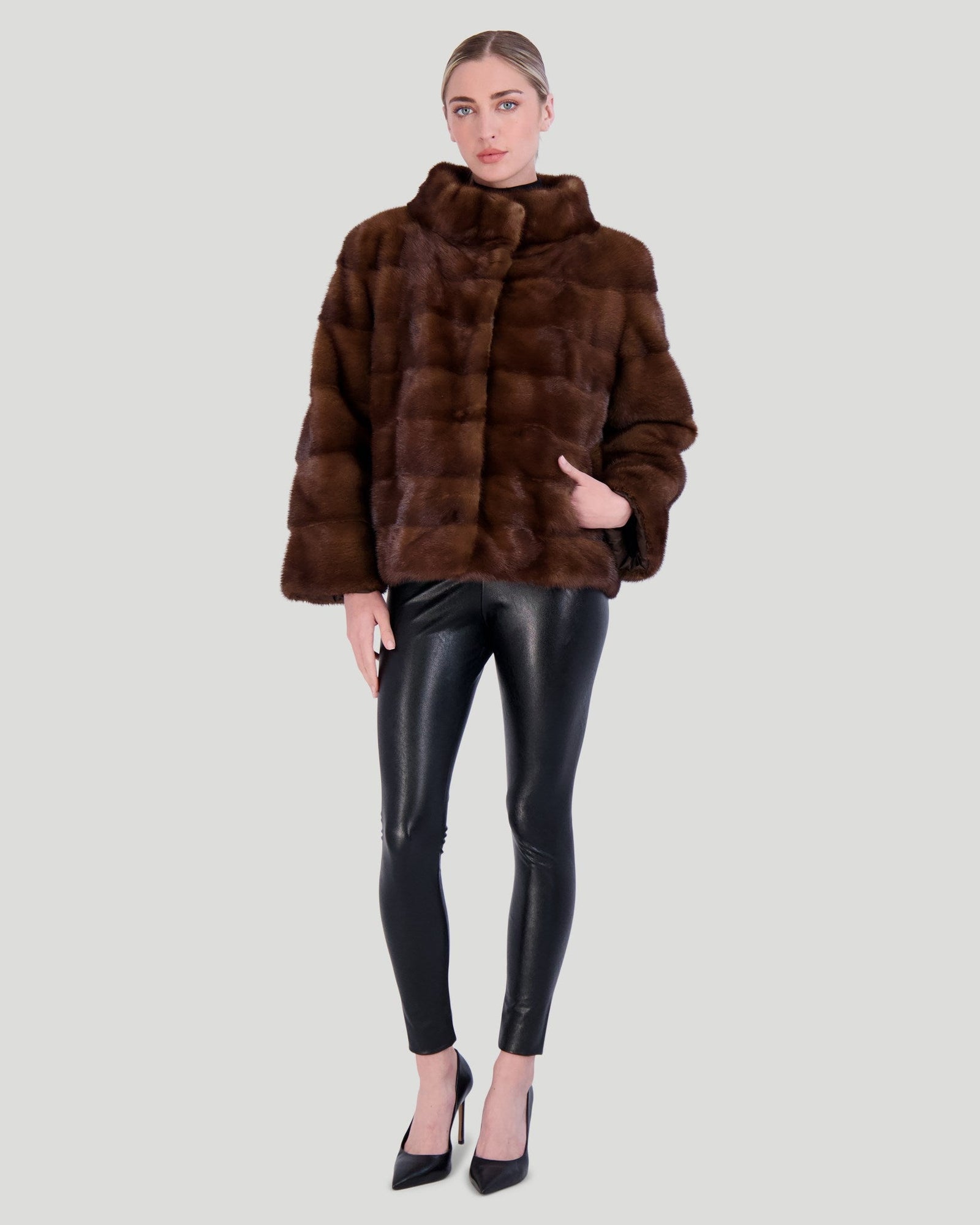 Reversible Mink Jacket | Women | Scanbrown (V2)