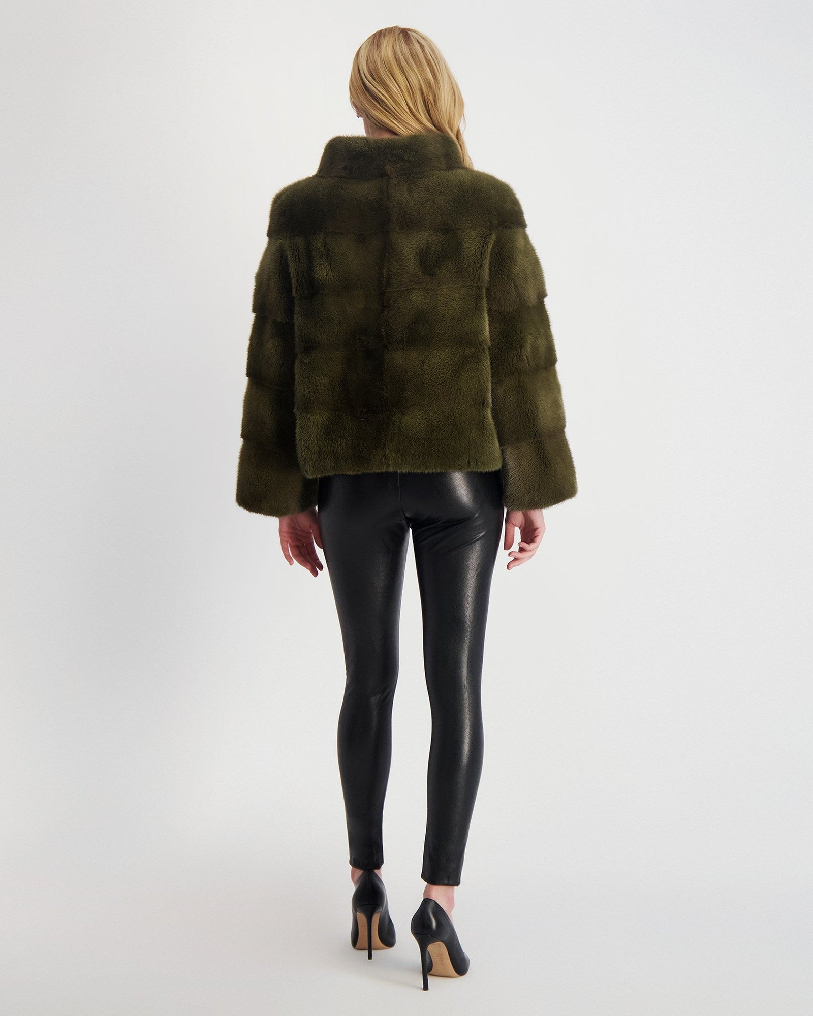 Reversible Mink Jacket | Women | Khaki (V1)