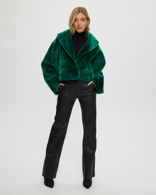 Reversible Shearling Lamb Jacket | Women | Green