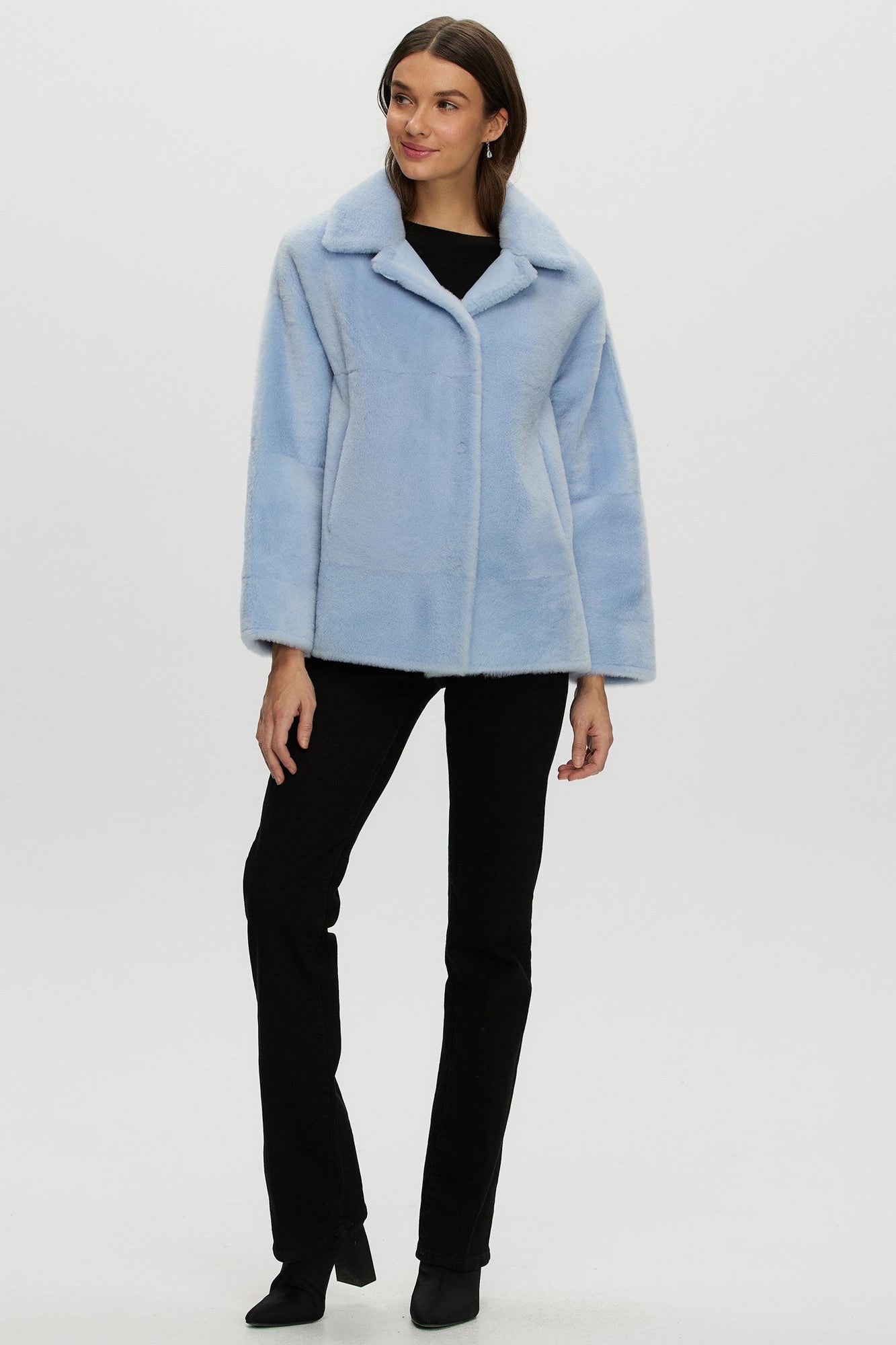 Reversible Shearling Lamb Jacket | Women | Light Blue