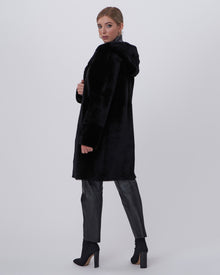 Reversible Shearling Lamb Parka | Women | Black