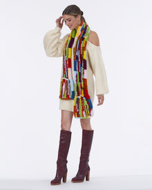 Rex Rabbit Knit Scarf | Women | Rainbow Multi