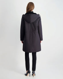 Select Shearling Lamb Parka Reversible To Nylon | Women | Black x Black