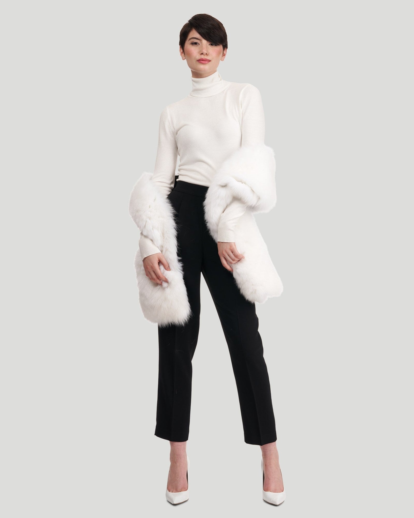 Shadow Fox Feathered Boa | Women | White