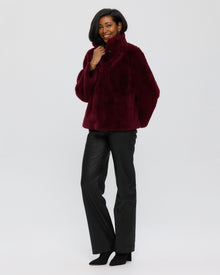 Sheared Cashmere Goat Jacket | Women | Burgundy