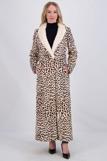 Sheared Mink Coat | Women | Crystal Beige Tgr Print