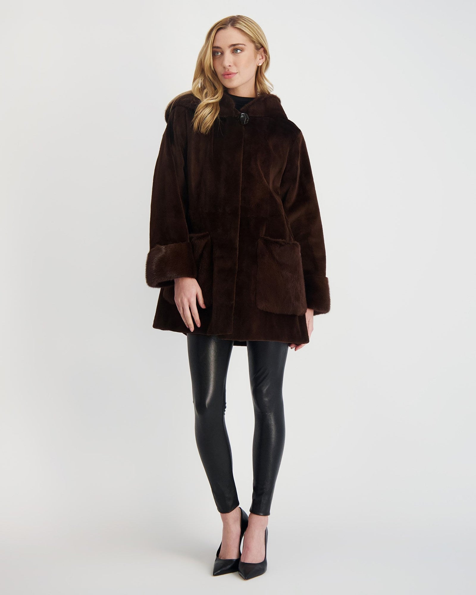 Sheared Mink Parka | Women | Chocolate