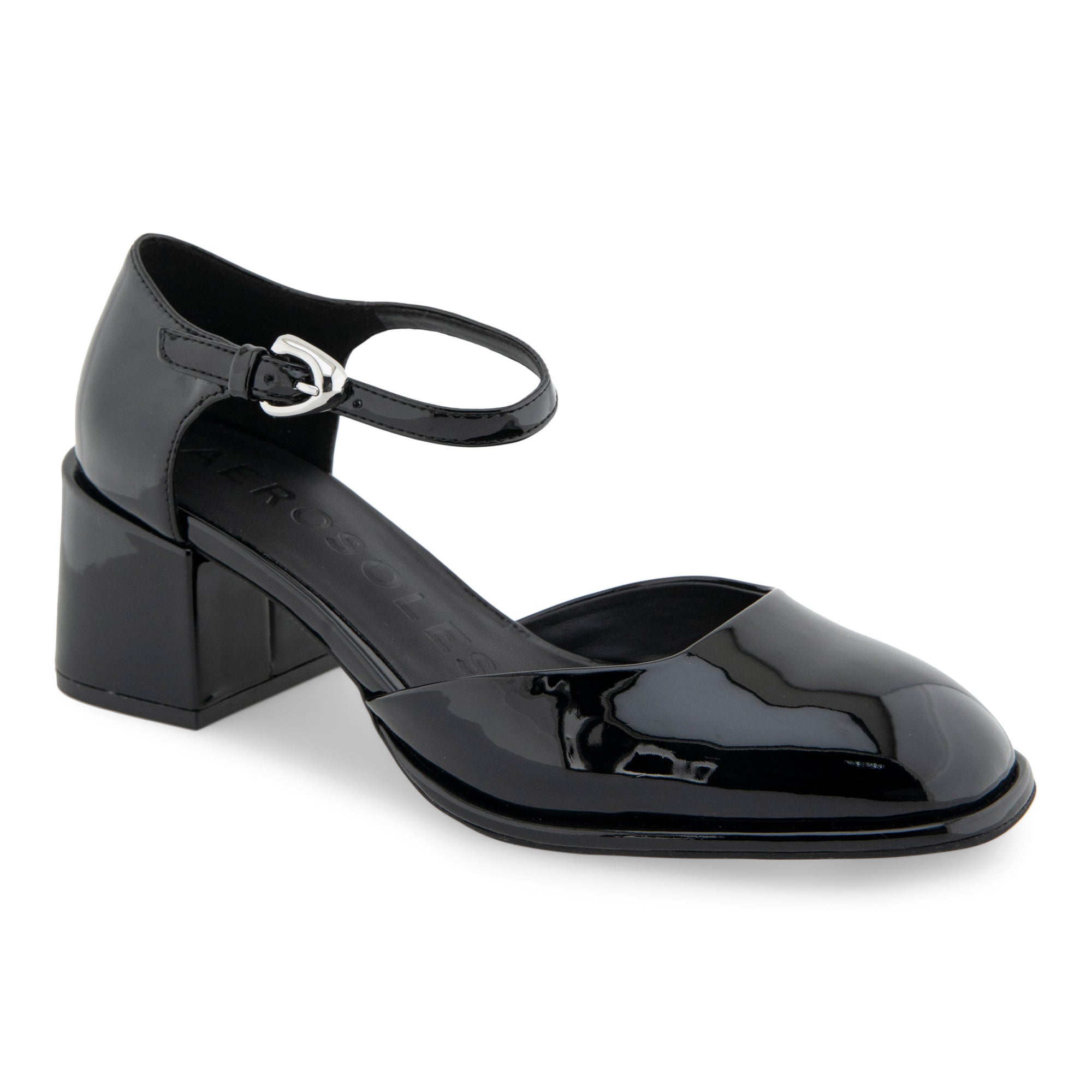 Alma | Black Patent Faux Leather