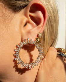 The Pave Ray Earrings | Plated Gold