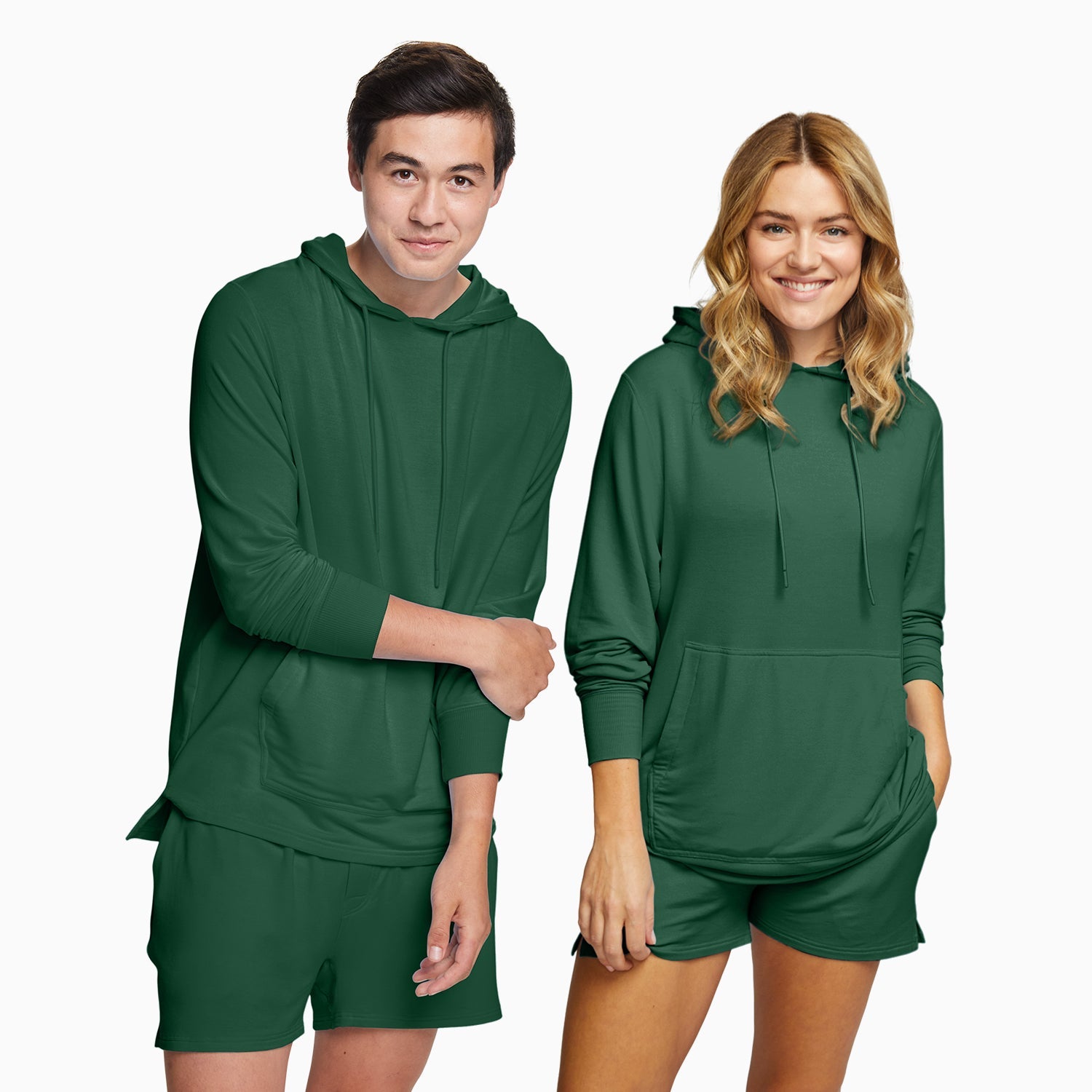 Lightweight Modal French Terry Hoodie | Hunter Green