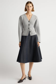 Mali | Hyejin A-Line Denim Skirt in Size Small