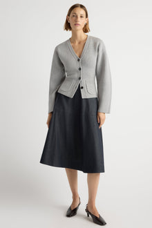 Mali | Hyejin A-Line Denim Skirt in Size Small