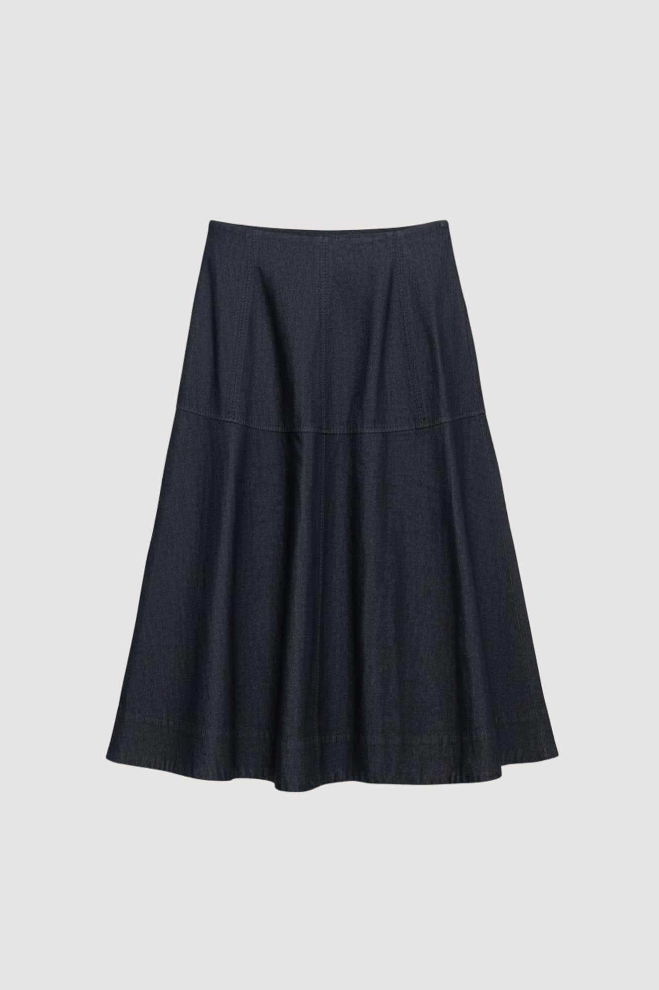 Charlotte | Hyejin A-Line Denim Skirt in Size Small - Flat