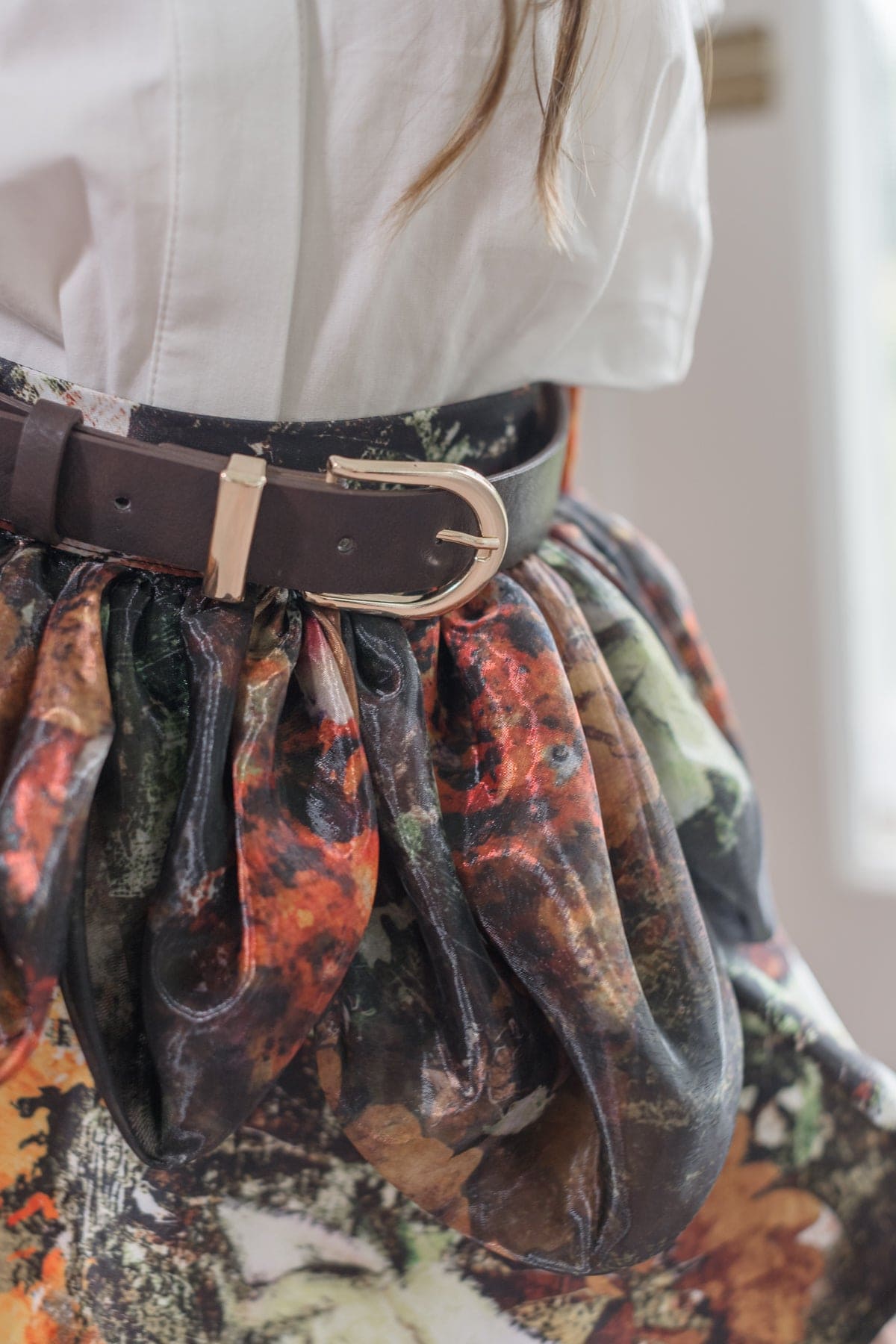 Alexis Blouse and Skirt Set | Brown Flower Print