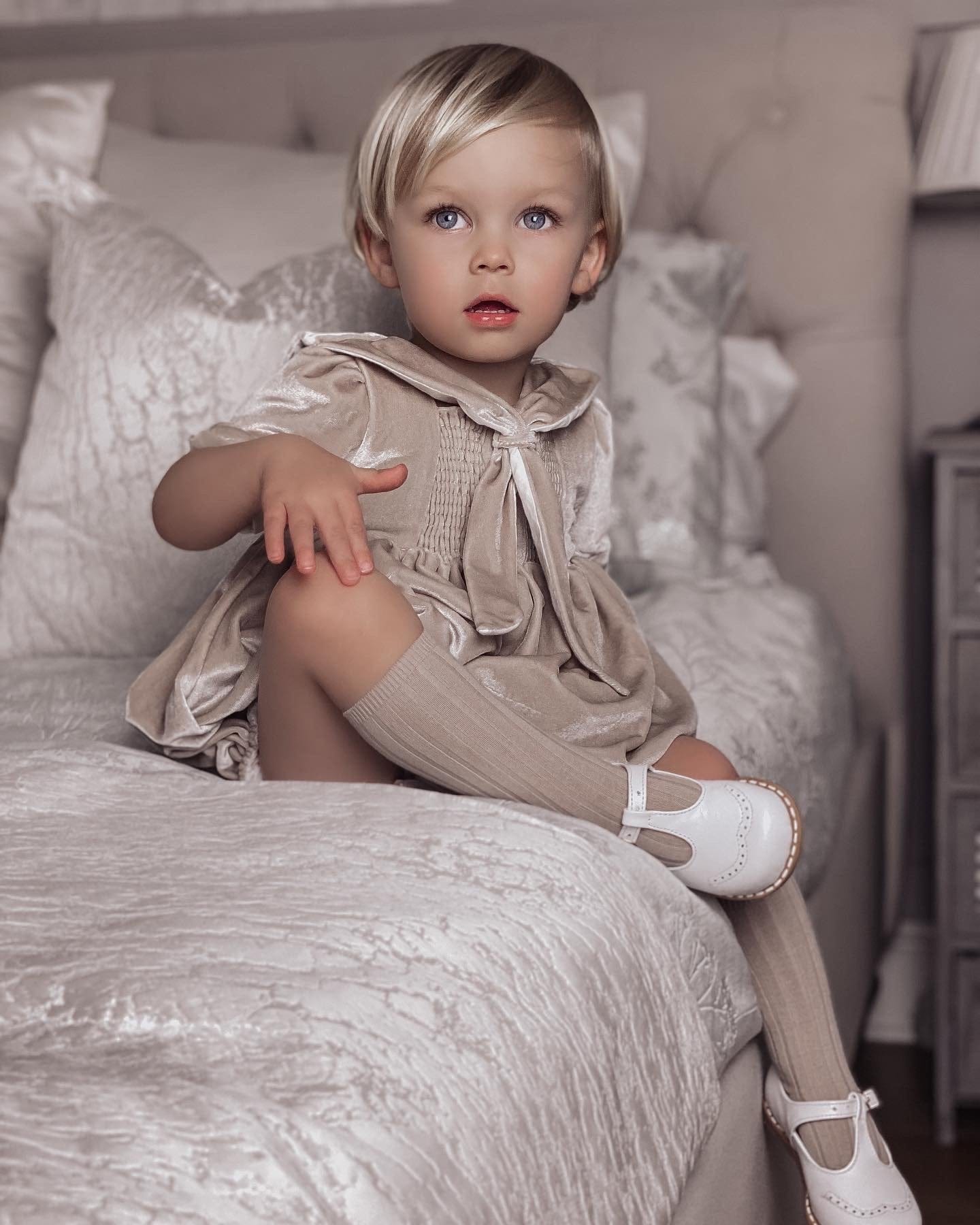 Helenus Velour Romper - Petite Maison Kids