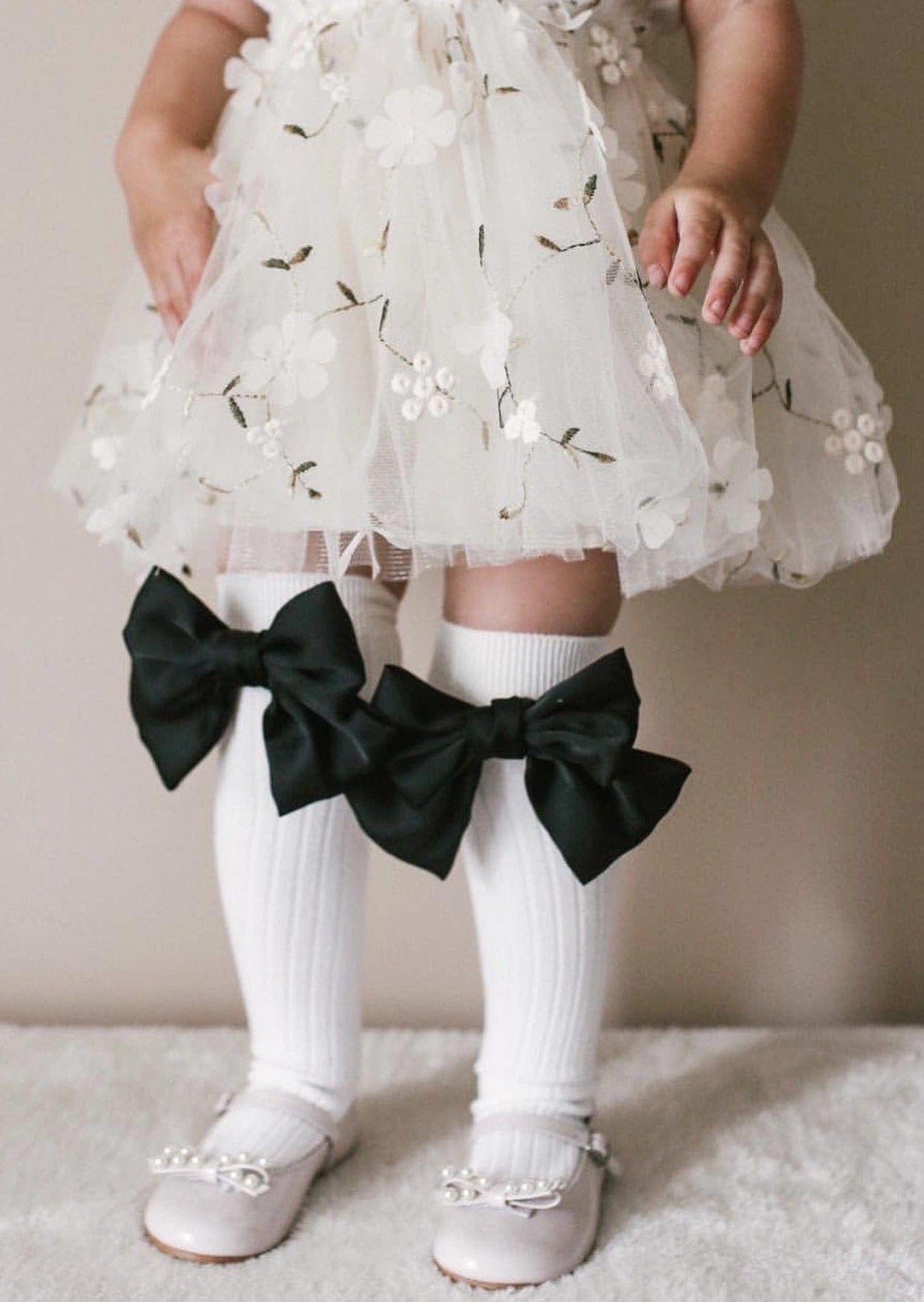 Abigail Satin Bow Socks  | Pink