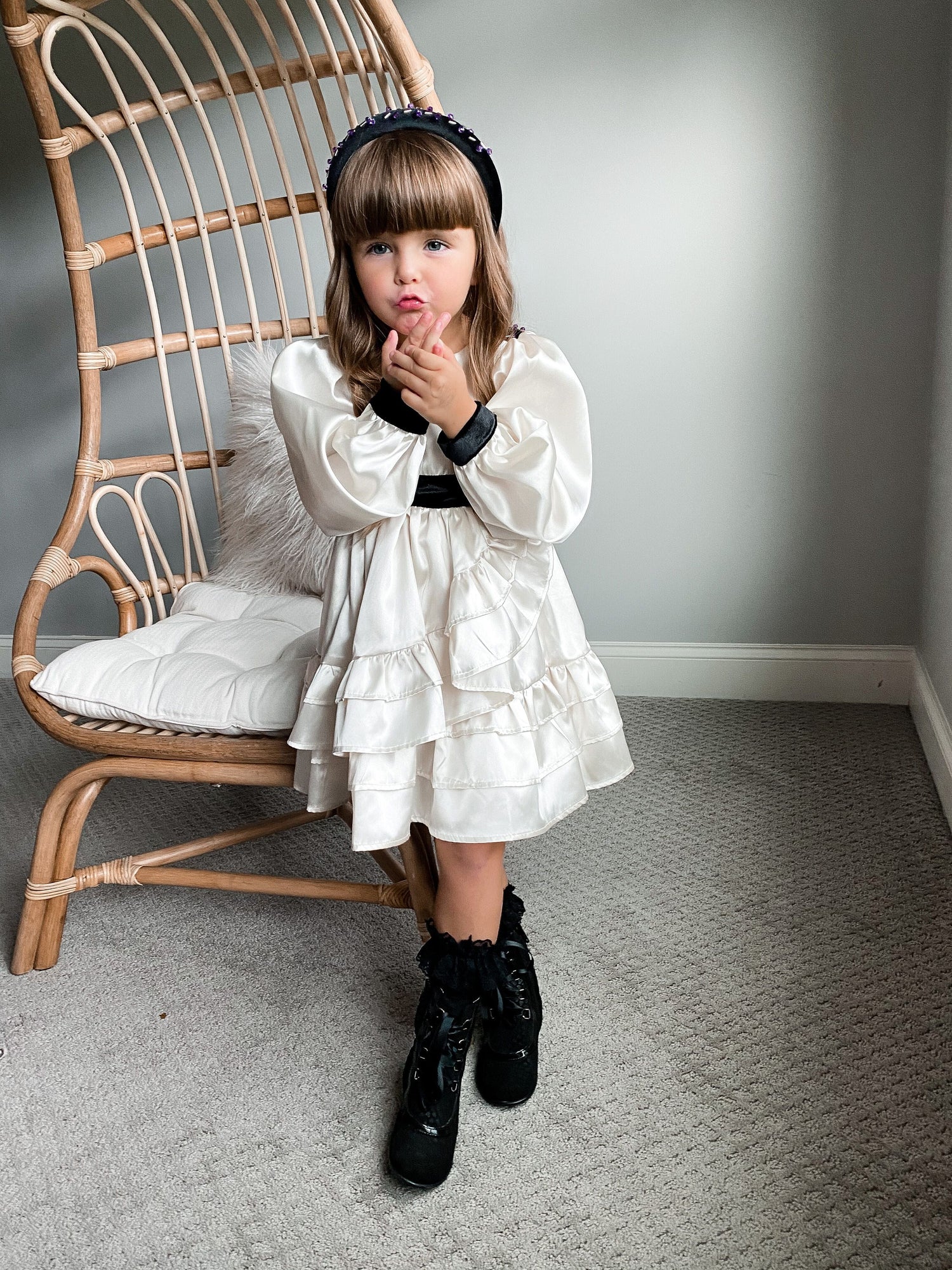 Evangeline Satin Dress - Petite Maison Kids