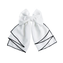 Gwen White Cascading Hair Bow | White