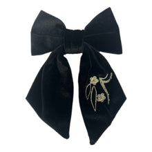 Aurora Black Velvet Hair Bow - Petite Maison Kids