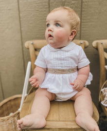 Ashton Linen Romper - Petite Maison Kids