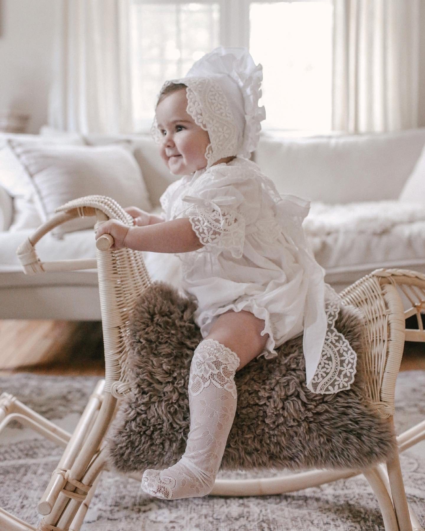 Katherine Embroidered Linen Romper - Petite Maison Kids