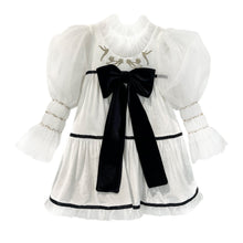 Aurora Ivory Velour Dress - Petite Maison Kids