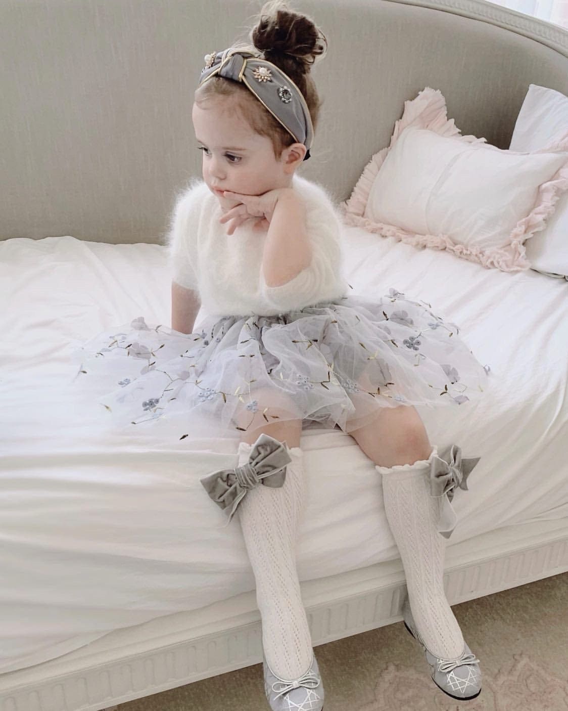 White Knee High Socks  | White