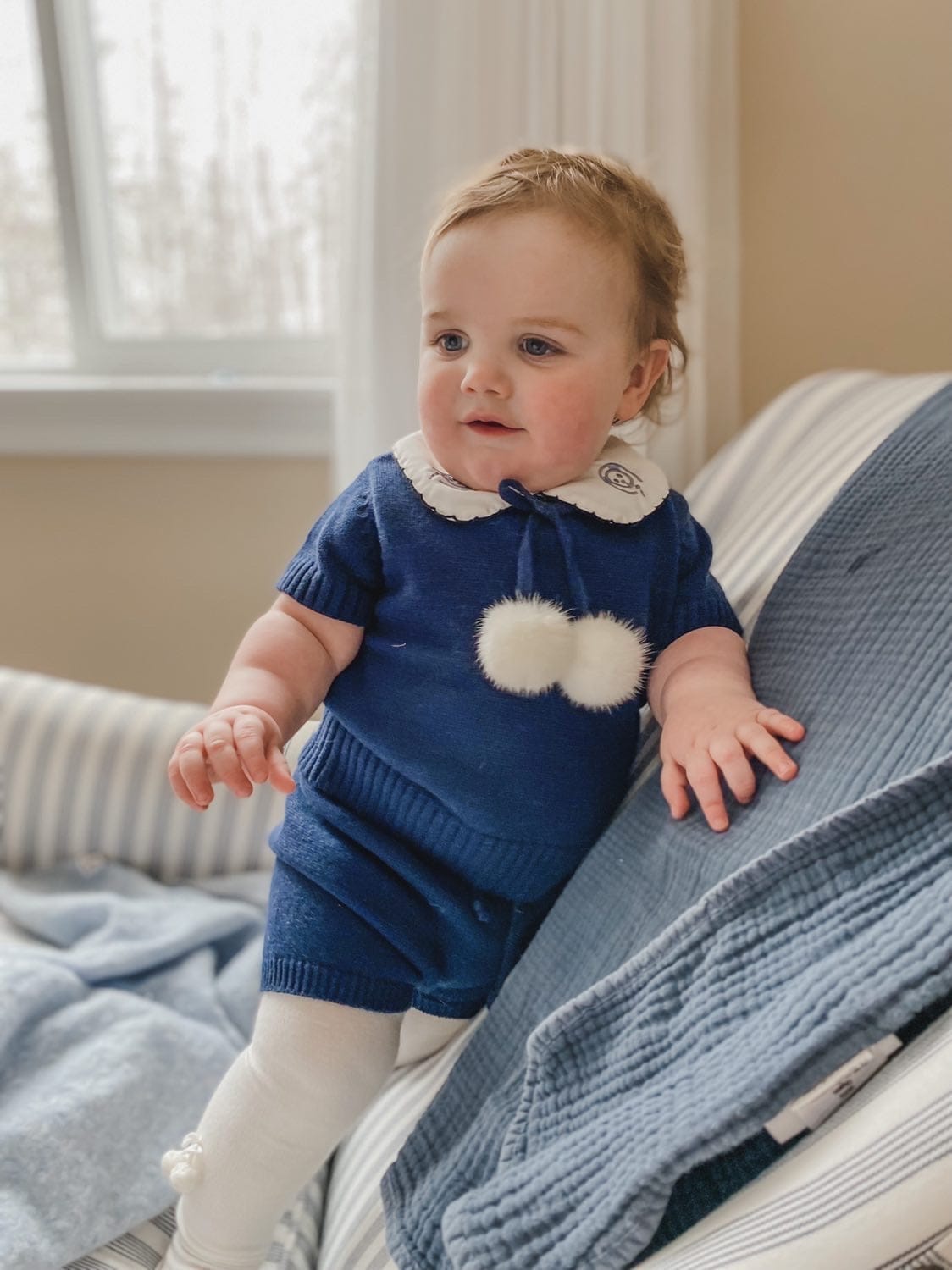 Billie Navy Top and Shorts Set - Petite Maison Kids