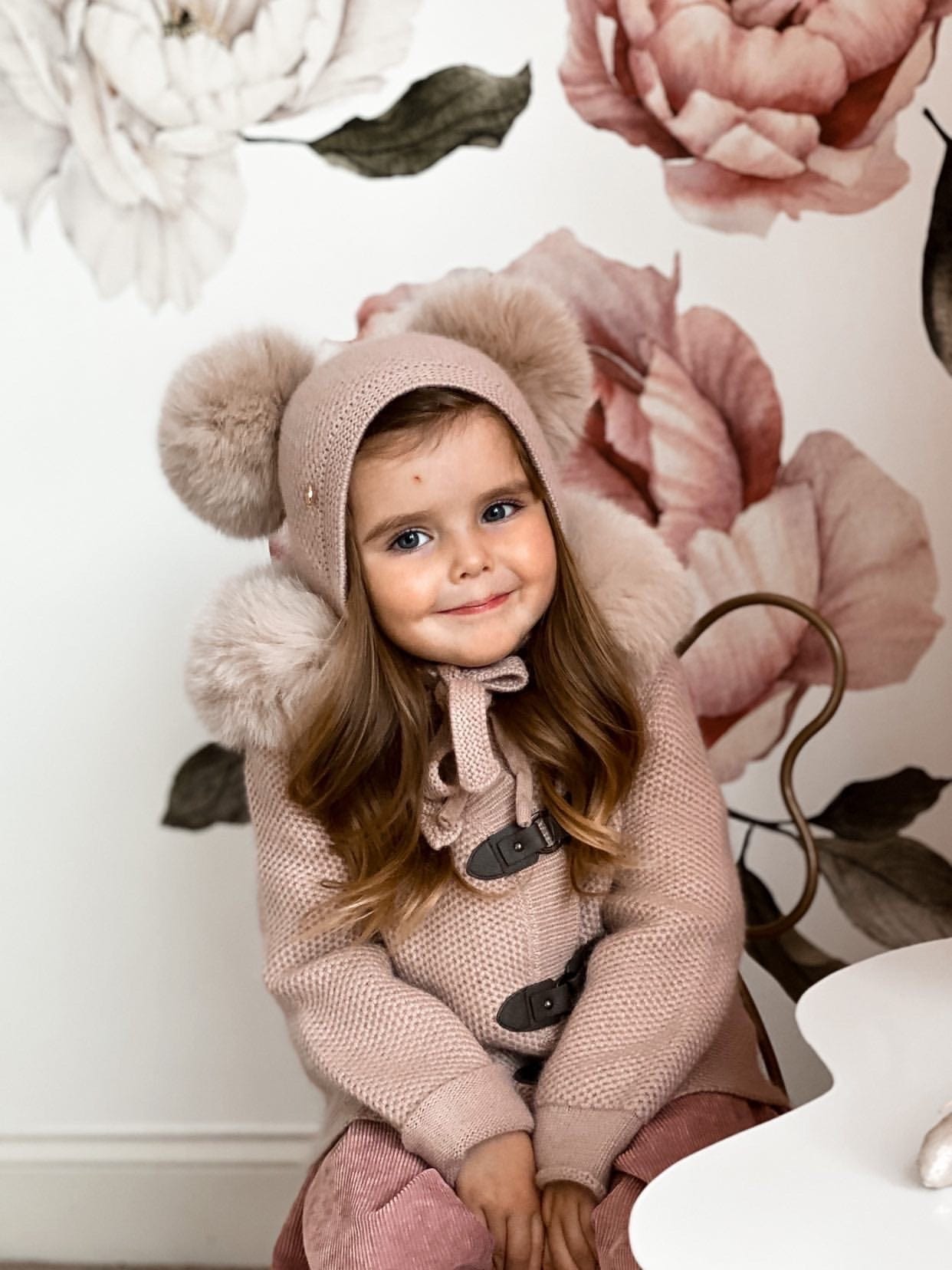 Honeycomb Dusty Pink Cashmere Pram Coat - Petite Maison Kids