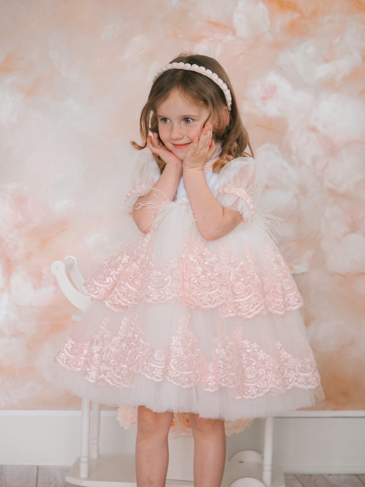 Laila Embroidered Feather Dress - Petite Maison Kids