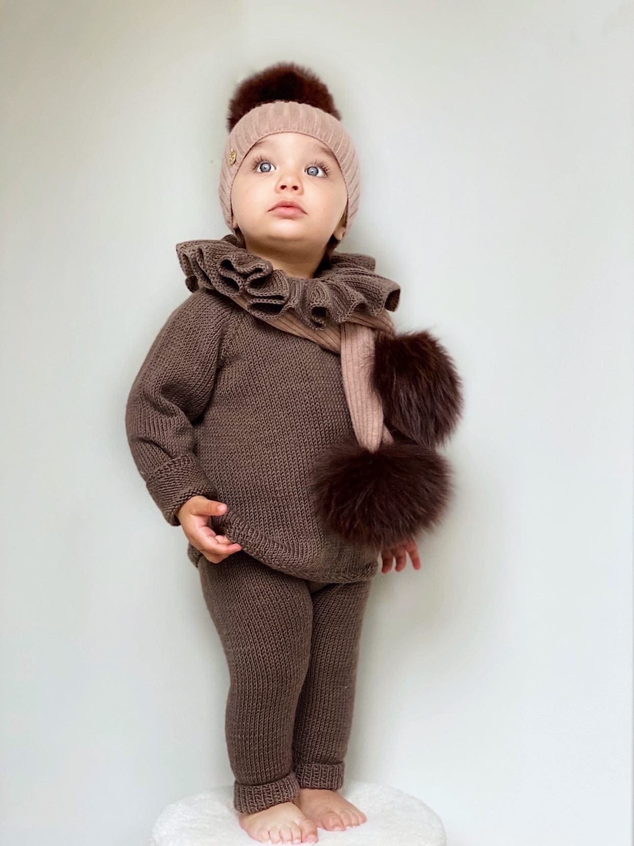 Misha Ribbed Angora Hat - Petite Maison Kids