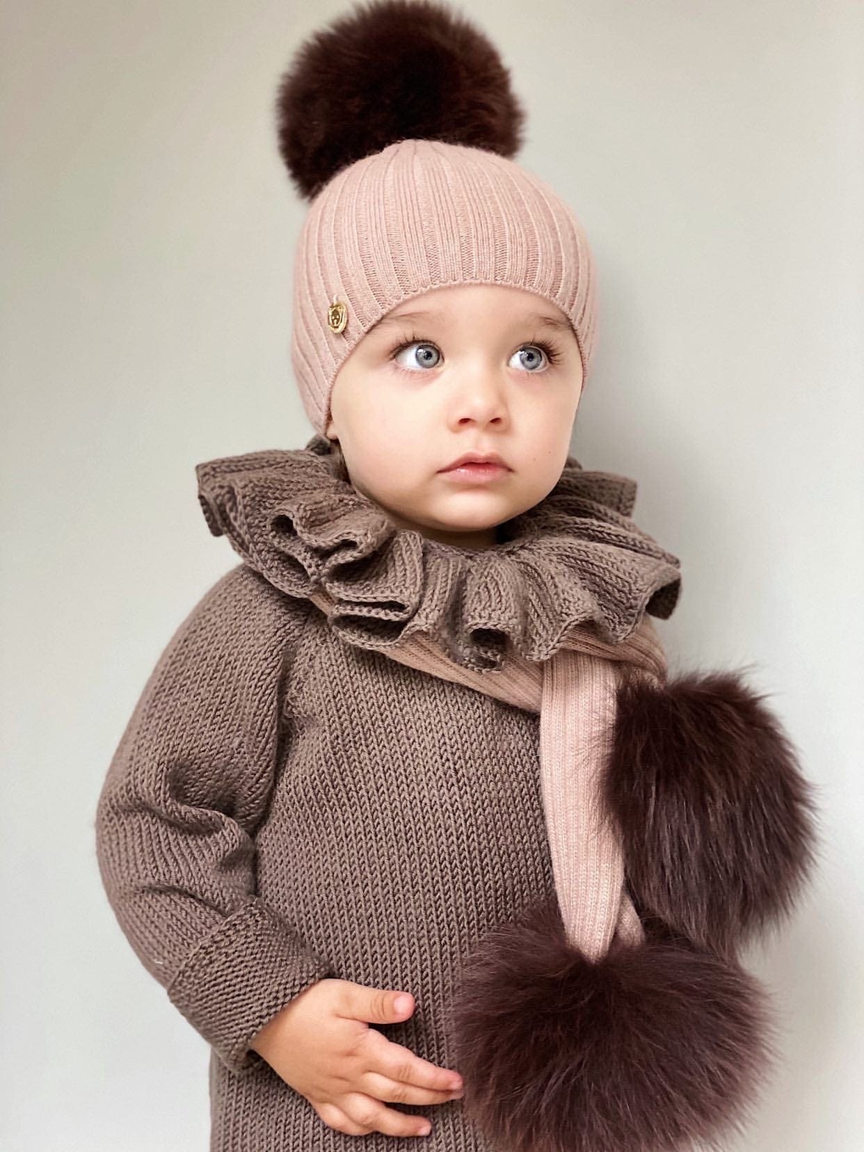 Misha Ribbed Angora Hat - Petite Maison Kids