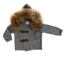 Cashmere Pram Coat with Natural Trim - Petit Maison Kids