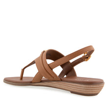 Gemal Sandal Flat | Tan Leather