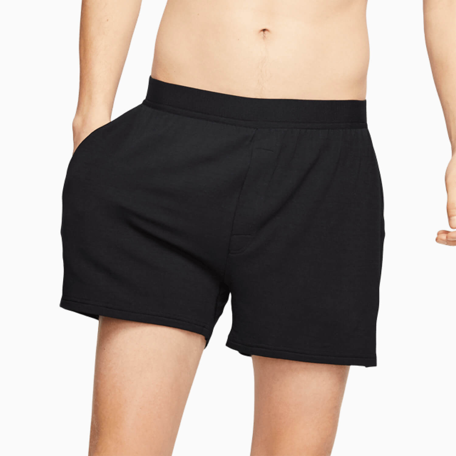 Modal Boxer Lounge Shorts | Boxers with Pockets | Black