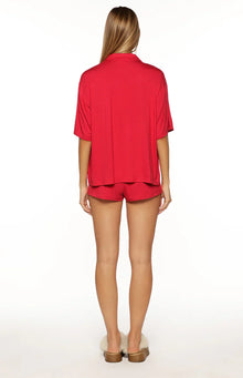 Jamey Mini Pajama Shorts | Burgundy