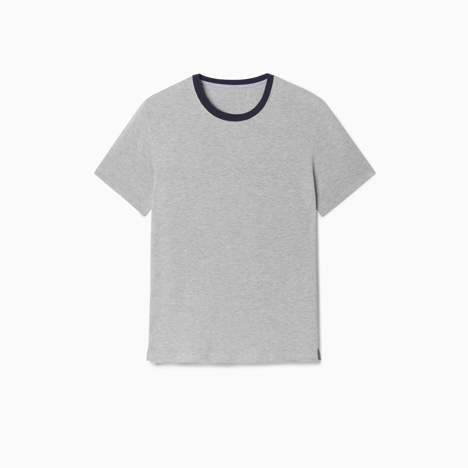 Ultra-Soft French Terry Tee | Light Gray Heather/Navy