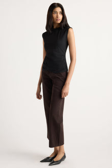 Arya | Jensen Front-Wrap Jersey Tee in Size Small