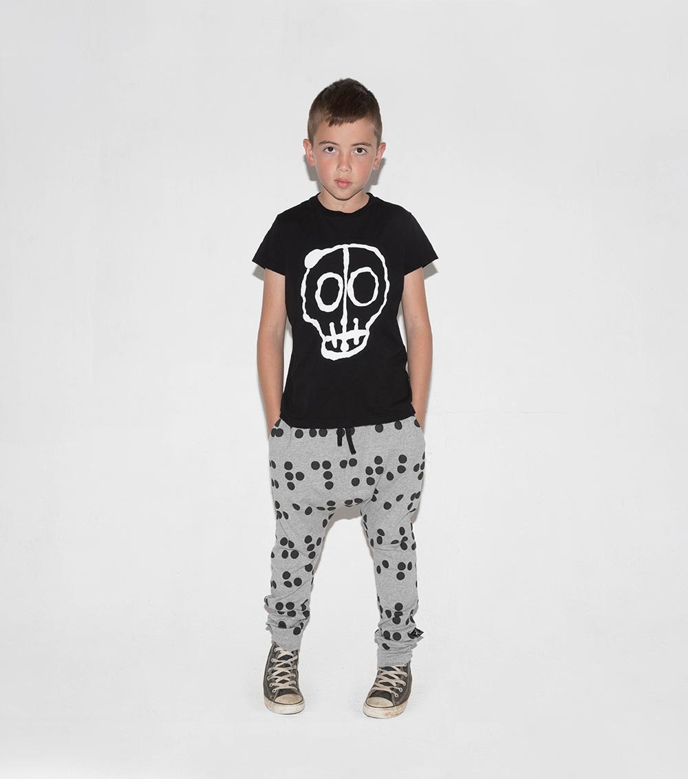 Kid | Light Braille Baggy Pants | Black