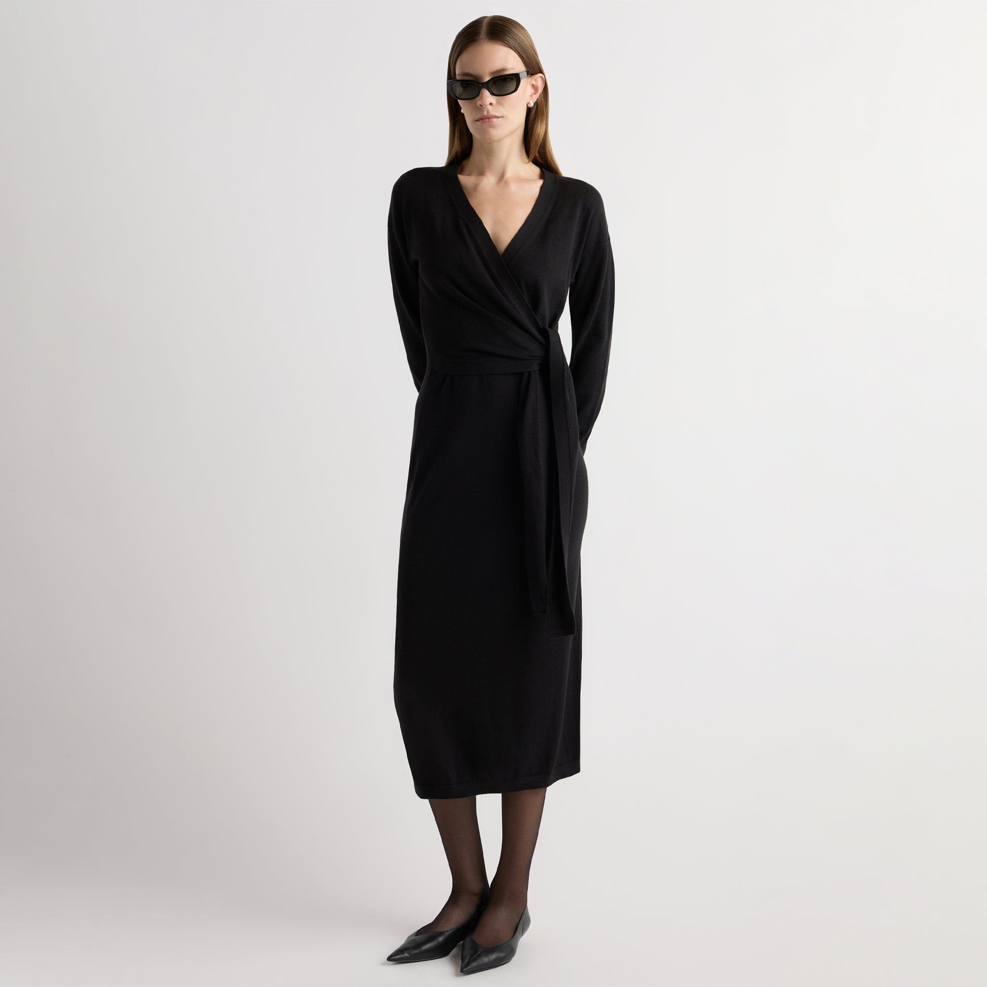 Marije | Linden Front-Wrap Sweater Dress in Size Small