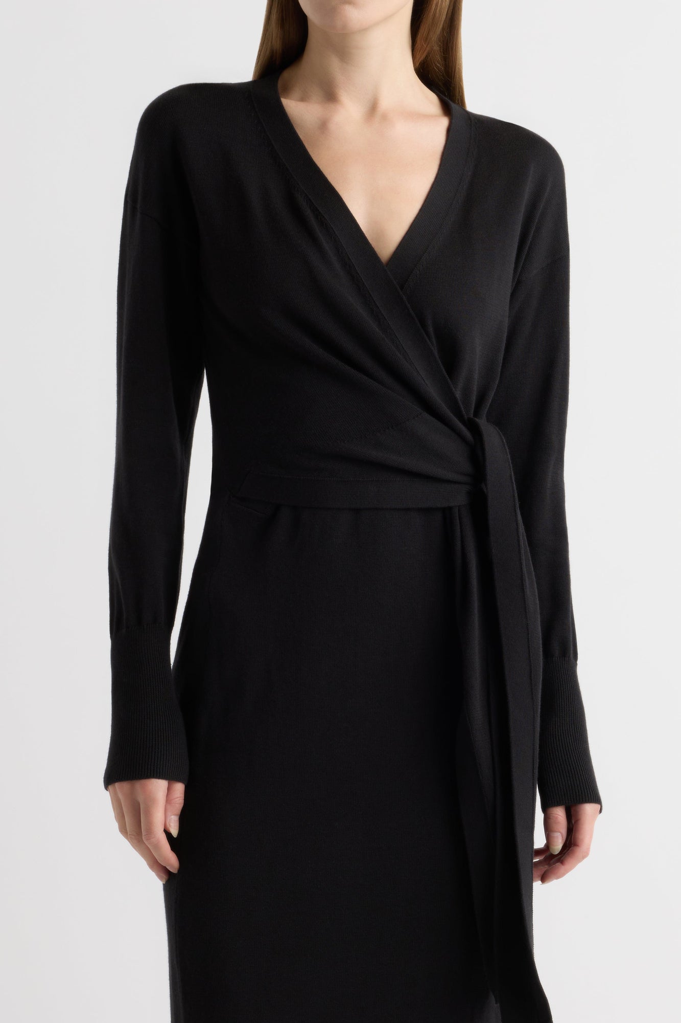 Marije | Linden Front-Wrap Sweater Dress in Size Small