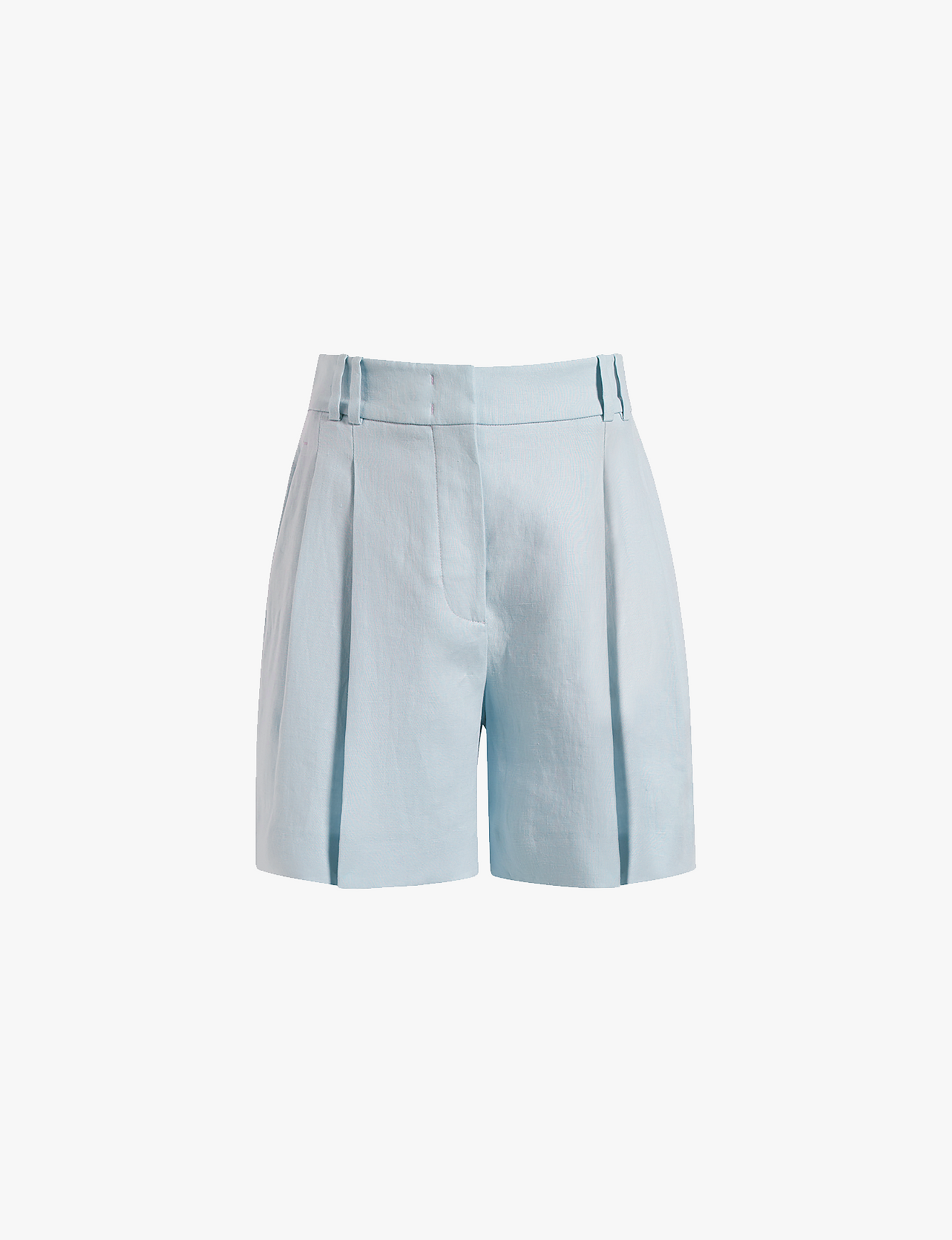 Women | Linen Pleated Short | French Blue